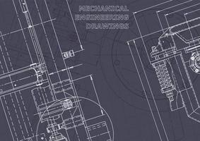 Blueprint. Vector engineering drawings. Mechanical instrument making