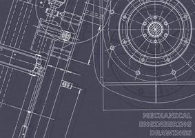 Blueprint. Vector engineering drawings. Mechanical instrument making