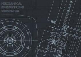 Computer aided design systems. Blueprint. Official style vector