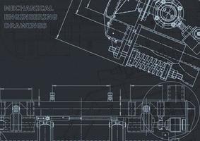 Computer aided design systems. Blueprint. Official style vector