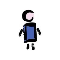Doodle grunge style icon. Hand drawing paint, brush drawing. Isolated on a white background vector
