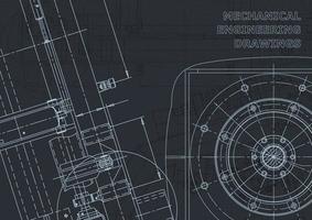 Computer aided design systems. Blueprint. Official style vector