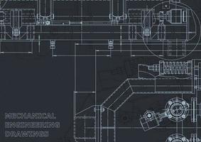 Computer aided design systems. Blueprint. Official style vector