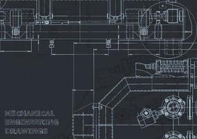 Computer aided design systems. Blueprint. Official style vector