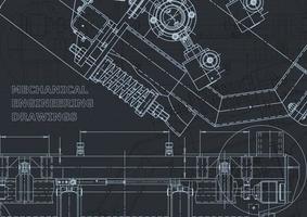 Computer aided design systems. Blueprint. Official style vector