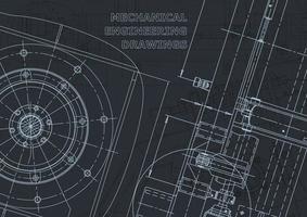 Computer aided design systems. Blueprint. Official style vector