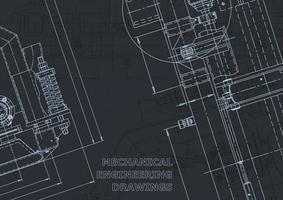 Computer aided design systems. Blueprint. Official style vector