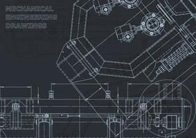 Computer aided design systems. Blueprint. Official style vector