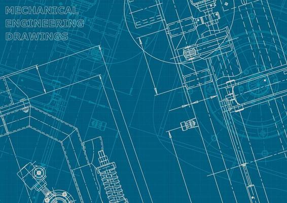 Corporate Identity. Blueprint. Vector engineering drawings