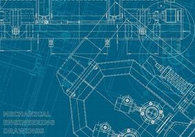 Corporate Identity. Blueprint. Vector engineering drawings