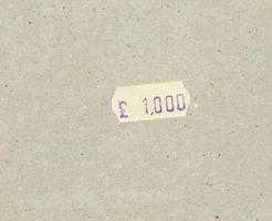 One thousand pounds price label photo
