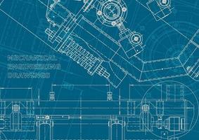 Corporate Identity. Blueprint. Vector engineering drawings