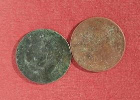 ancient rusted coins photo