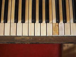 detail of piano keyboard keys photo