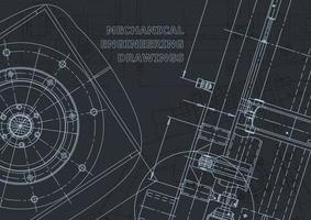 Computer aided design systems. Blueprint. Official style vector