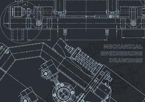 Computer aided design systems. Blueprint. Official style vector