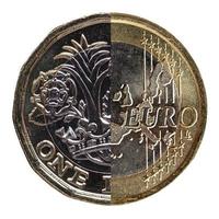 Pound and Euro coin photo