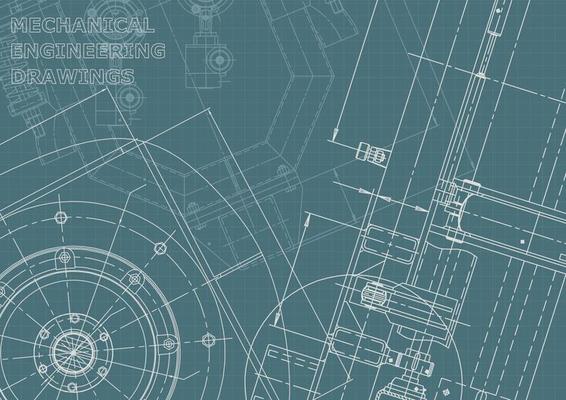 Corporate Identity. Blueprint. Vector engineering drawings