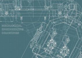 identidad corporativa. Plano. dibujos de ingenieria vectorial vector