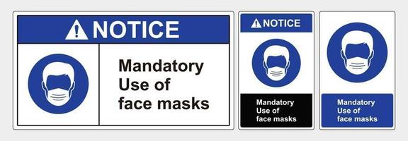 Safety signs using a virus mask vector