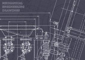 Corporate Identity. Blueprint. Vector engineering drawings