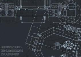 Computer aided design systems. Blueprint. Official style vector