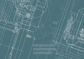 identidad corporativa. Plano. dibujos de ingenieria vectorial vector