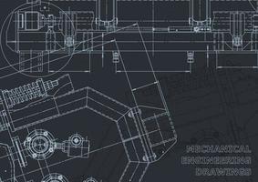 Computer aided design systems. Blueprint. Official style vector