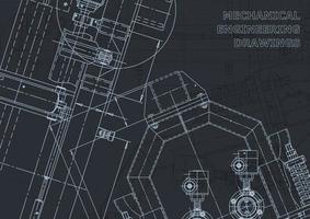 Computer aided design systems. Blueprint. Official style vector