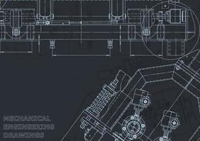 Computer aided design systems. Blueprint. Official style vector