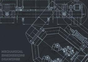 sistemas de diseño asistido por computadora. Plano. estilo oficial vector