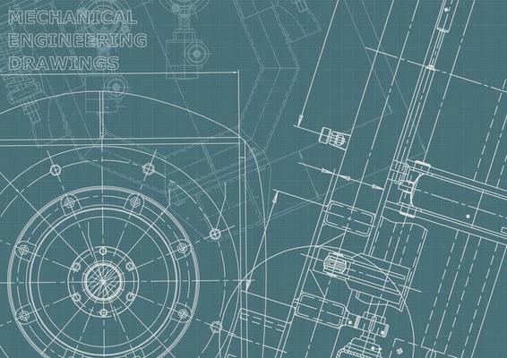 Corporate Identity. Blueprint. Vector engineering drawings