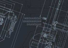 Computer aided design systems. Blueprint. Official style vector