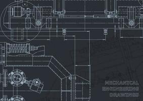 Computer aided design systems. Blueprint. Official style vector