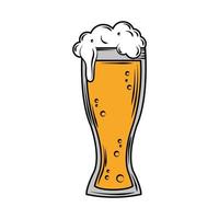 glass with beer vector