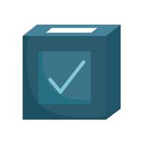 casilla de votación, elección, democracia, marca de verificación, fondo blanco vector