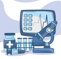 clínica de equipos de salud vector