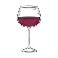 red wine glass vector