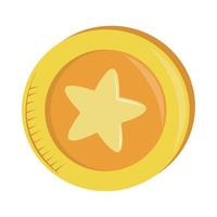 gold coin cartoon vector