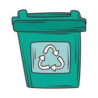 recycle trash can vector