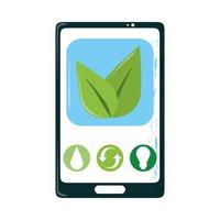 smartphone environment app vector