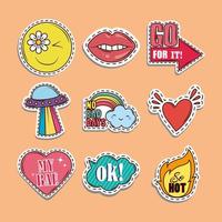 patches fashion set vector