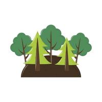 pine trees nature vector