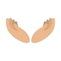 prayer hands icon vector