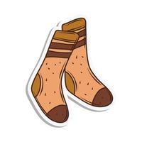 socks accessory sticker vector