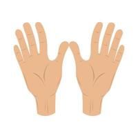 raised open hands vector