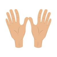 raised open hands vector