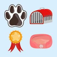 icon pets animal accessories vector