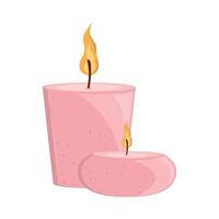 pink candle aroma vector