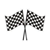 checkered flags in pole vector